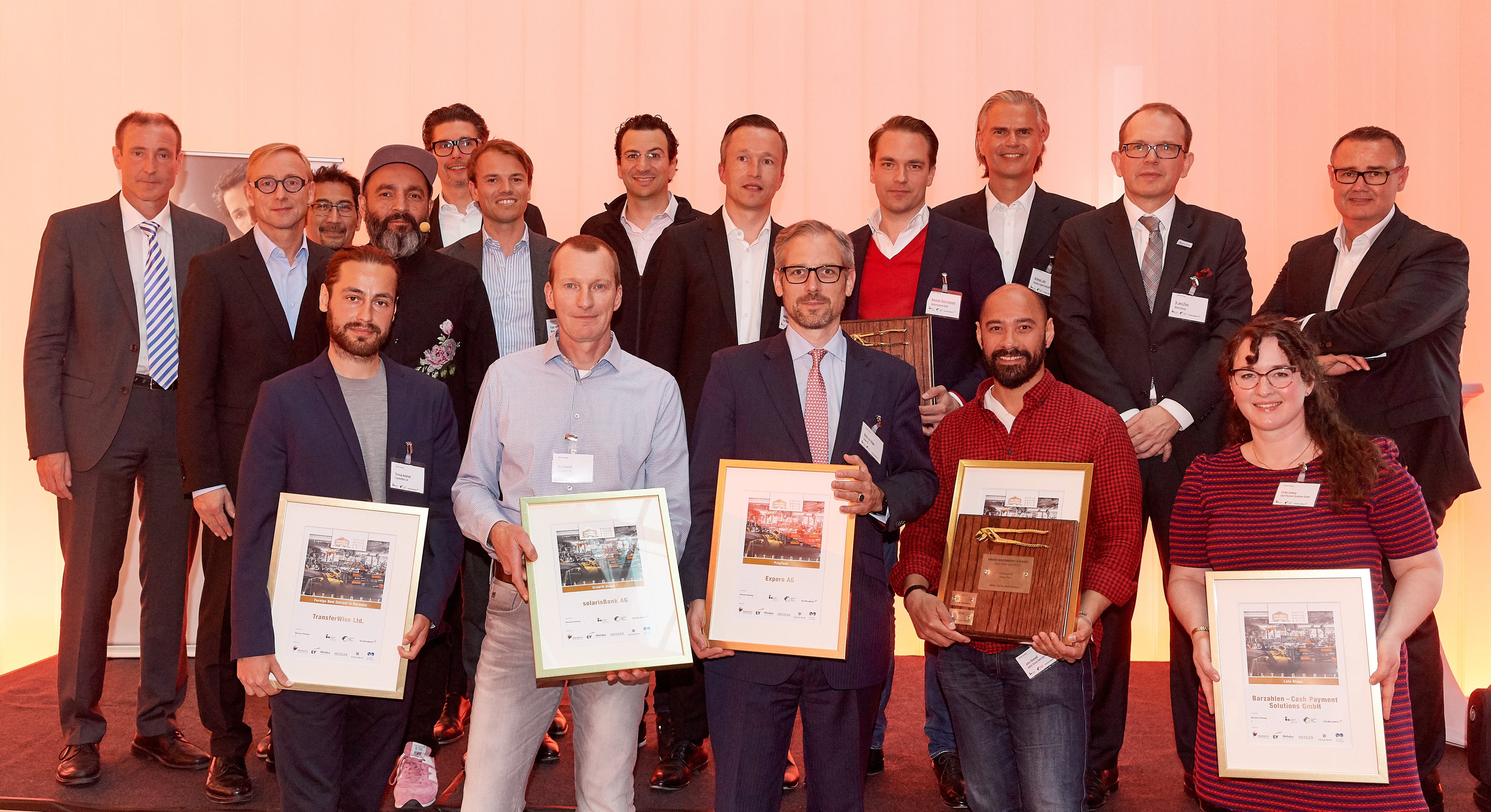 FinTechGermany Award 2019 - Preisträger und Organisatoren
